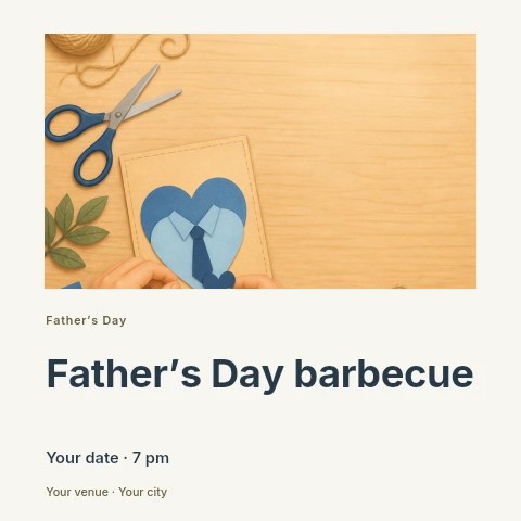 Father’s Day barbecue social media post template
