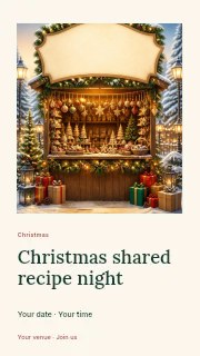 Christmas shared recipe night instagram story template · Gallery editorial