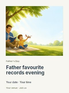 Father favourite records evening poster template · Gallery editorial