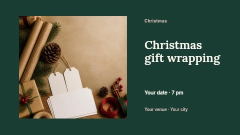 Christmas gift wrapping banner template
