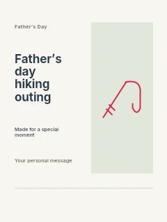 Father’s Day fishing rod · Outline in Father’s Day hiking outing · Split portrait
