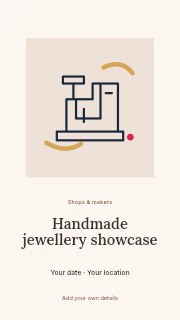 Maker sewing machine · Duotone in Handmade jewellery showcase · Picture window