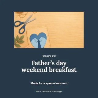 Father’s Day weekend breakfast social media post template · Picture window