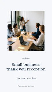 Small business thank you reception instagram story template · Picture window