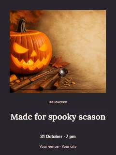 Halloween craft fair photo layout poster template · Quiet photo gallery
