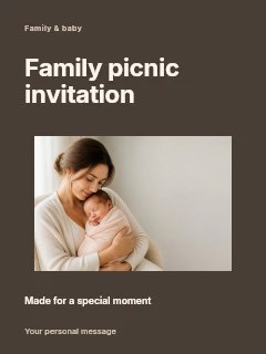 Family picnic invitation poster template · Modern programme