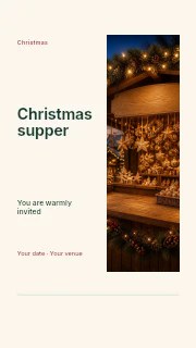 Christmas supper instagram story template · Split portrait