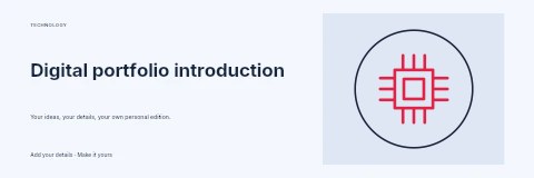 Microprocessor chip · Medallion in Digital portfolio introduction banner template