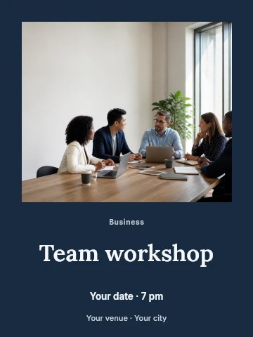 Team workshop invitation template