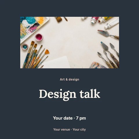 Design talk social media post template