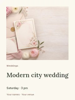 Modern city wedding · Gallery editorial