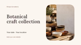 Botanical craft collection youtube thumbnail template · Horizontal photo dialogue