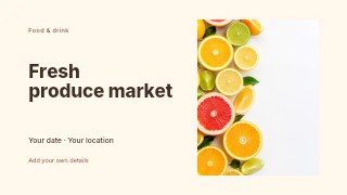 Assorted sliced citrus fruits on white in Fresh produce market · Horizontal photo dialogue