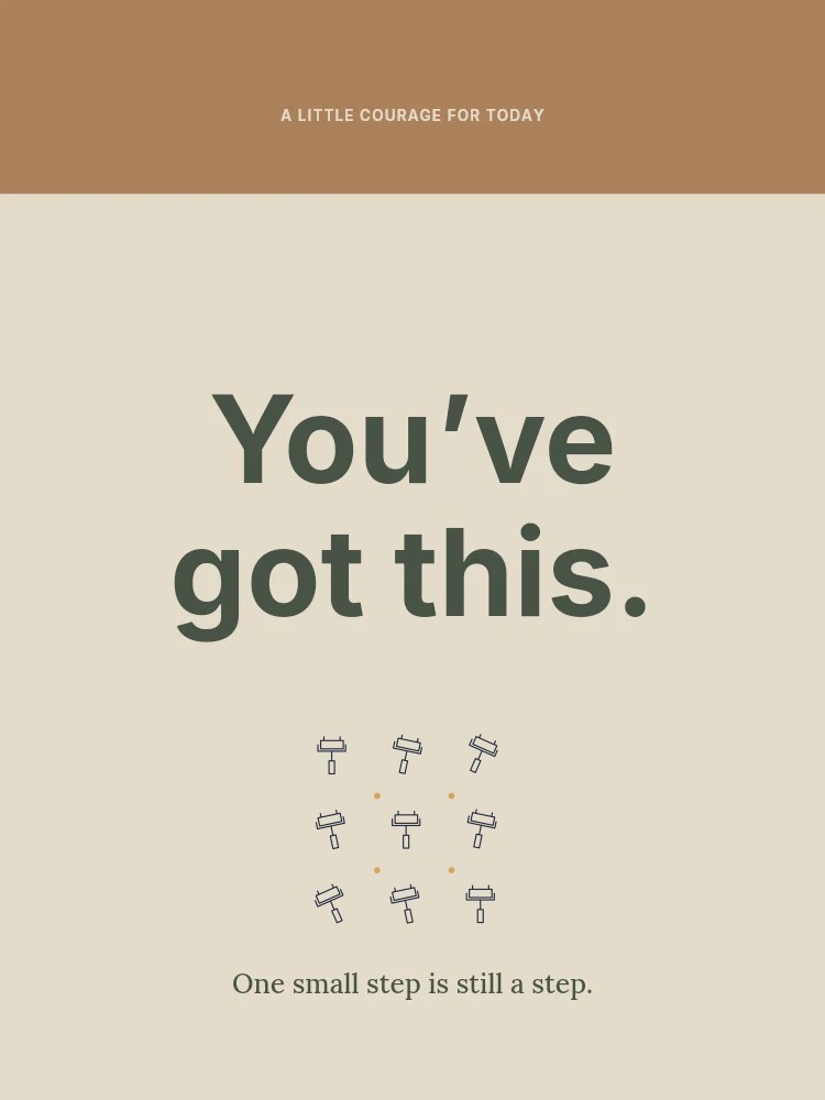 Beauty facial roller · Scattered Pattern in You’ve got this · Encouragement card