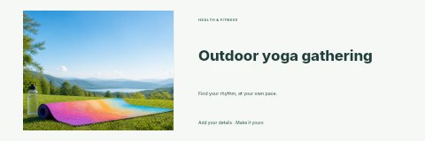 Outdoor yoga gathering banner template