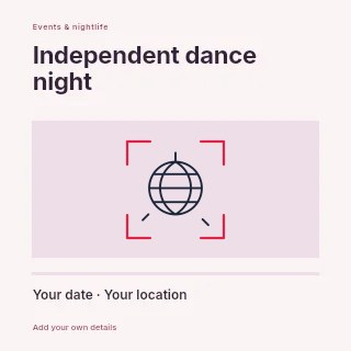 Nightlife disco ball · Sketch-Frame in Independent dance night · Title & photograph