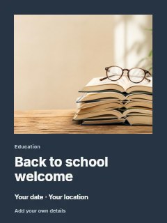 Back to school welcome invitation template · Gallery editorial