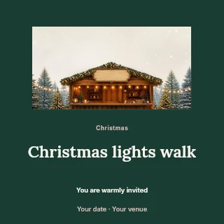 Christmas lights walk social media post template · Picture window
