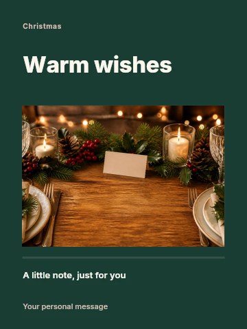 Christmas craft workshop greeting card template