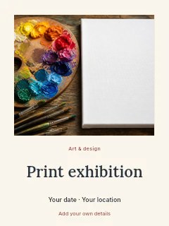 Print Exhibition poster template · Quiet photo gallery