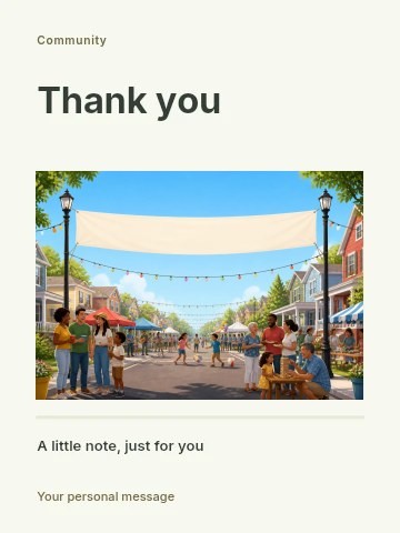 Community street fair greeting card template