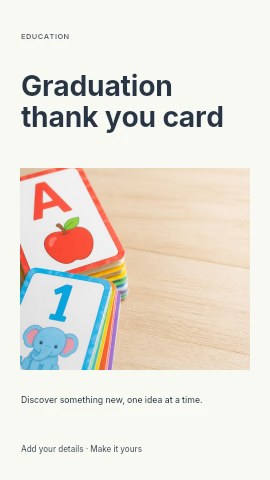 Graduation thank you card instagram story template