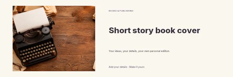 Short story book cover banner template