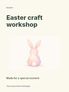 Easter craft workshop poster template · Modern programme