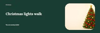 Christmas lights walk banner template · Horizontal photo dialogue