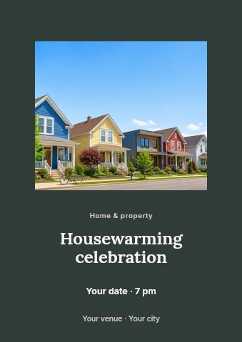 Housewarming celebration flyer template