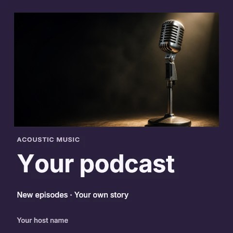 Acoustic music podcast cover template
