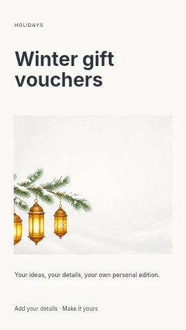 Winter gift vouchers instagram story template