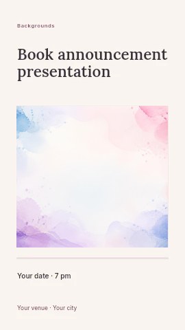 Book announcement presentation instagram story template