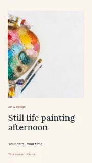 Artist’s Wooden Palette with Paint Tubes in Still life painting afternoon instagram story · Gallery editorial