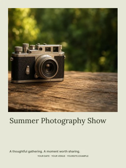 Summer Photography Show · Studio poster template