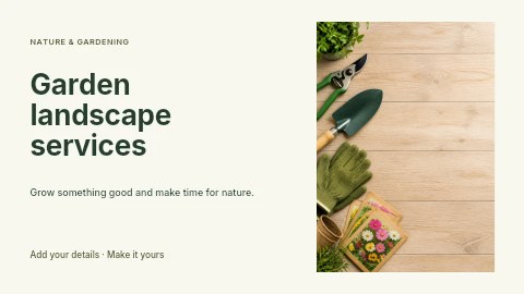 Garden landscape services youtube thumbnail template
