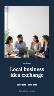 Local business idea exchange instagram story template · Quiet photo gallery