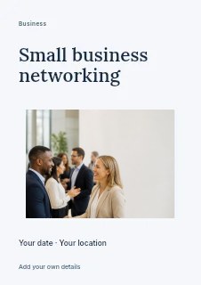 Small business networking · Modern programme