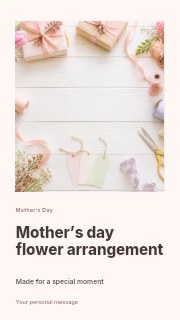 Mother’s Day flower arrangement instagram story template · Gallery editorial