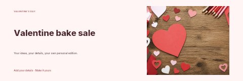 Valentine bake sale banner template