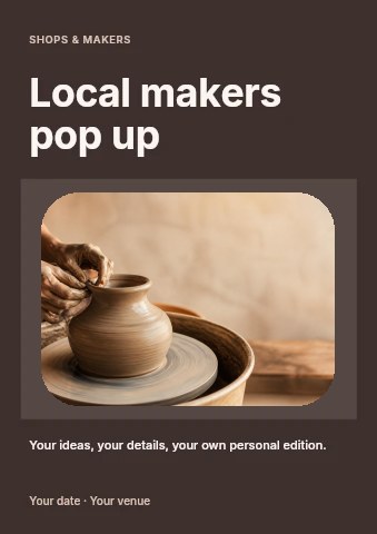 Local makers pop up flyer template