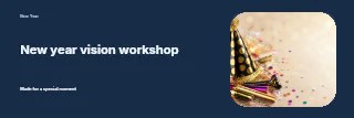 New Year vision workshop banner template · Horizontal photo dialogue