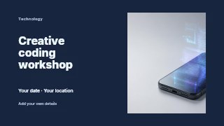 Creative coding workshop youtube thumbnail template · Horizontal photo dialogue