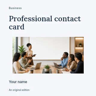 Professional contact card podcast cover template · Modern programme