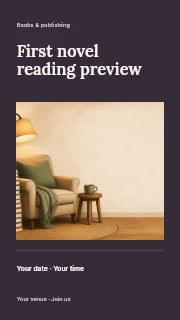 First novel reading preview instagram story template · Title & photograph