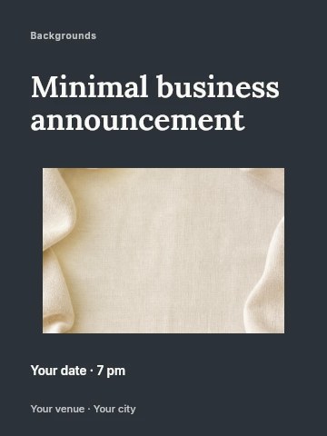 creamy beige textured fabric frame background in Minimal business announcement invitation template