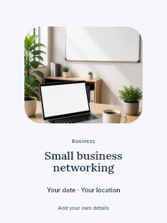Minimalist home office workspace setup in Small business networking · Picture window