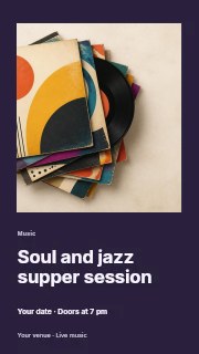 Soul and jazz supper session instagram story template · Gallery editorial