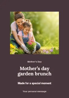 Mother’s Day garden brunch flyer template · Picture window