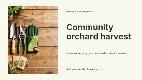 Community orchard harvest youtube thumbnail template